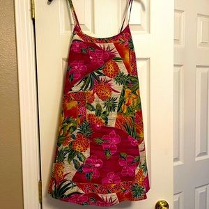 Tropical Print Summer Dress